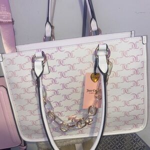 Juicy Couture White and Pink Women's Bag